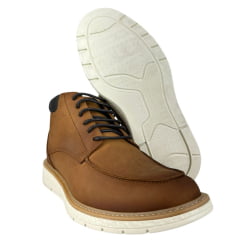 Sapato Masculino Sollu Couro Óleo Brush Castor Com Cadarço Solado Off White Ref:41790C Sapato Masculino Sollu Couro Óleo Brush Castor Com Cadarço Solado Off White Ref:41790C