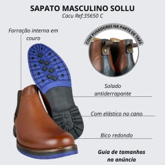 Sapato Masculino Sollu Soft Brush Cacau Brooklin Bota Ref:35650 C