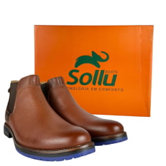 Sapato Masculino Sollu Soft Brush Cacau Brooklin Bota Ref:35650 C