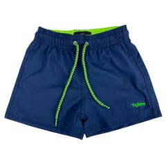 Bermuda Infantil Texas Farm Azul Marinho Com Verde Neon Ref: BDSTEEN004 - BDSMINI004