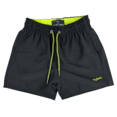 Bermuda Infantil Texas Farm Preta Com Amarelo Neon Ref: BDSTEEN004 - BDSMINI004