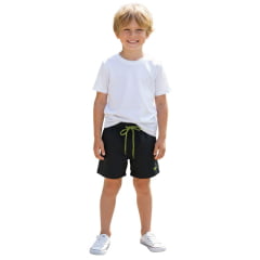 Bermuda Infantil Texas Farm Preta Com Amarelo Neon Ref: BDSTEEN004 - BDSMINI004
