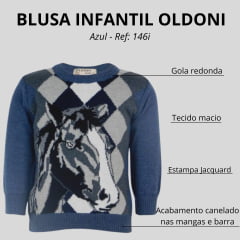 Blusa Infantil Oldoni Losango Cavalo Ref: 146i Cor 02 e 06