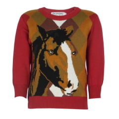 Blusa Infantil Oldoni Losango Cavalo Ref: 146i Cor 02 e 06