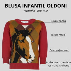 Blusa Infantil Oldoni Losango Cavalo Ref: 146i Cor 02 e 06