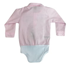 Body Feminino Infantil Baby Ranch Manga Longa Estilo Camisa Com Cavalos Brilhantes Ref:10-01