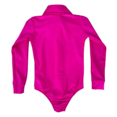 Body Infantil Feminino Top Country Rosa Com Colarinho E Corpo Bordado Arabescos