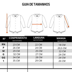 Body Infantil Baby Miss Country Modelo Camisa Manga Longa Rosa com Botões Rosa Ref: 3274