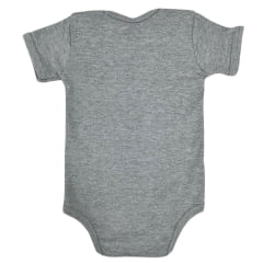 Body Infantil Baby Ranch De Malha Cinza Mescla Com Vaquinhas Ref: 1103