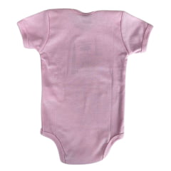 Body Infantil Baby Ranch Malha Manga Curta Feminino Rosa BB Com Estampa De Vaquinhas Ref:1406