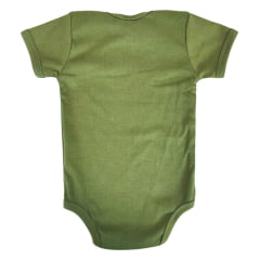 Body Infantil Baby Ranch Malha Manga Curta Masculino Verde Com Estampa Cactos Bota Chapéu Ref:1413