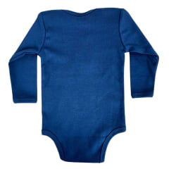 Body Infantil Baby Ranch Malha Manga Longa Masculino Azul Marinho Com Estampa Baby Ranch Country Ref:1401