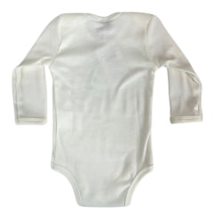 Body Infantil Baby Ranch Malha Manga Longa Masculino Pérola Com Estampa Chapéu Western Ref:1414