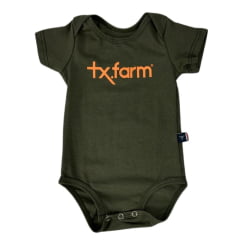 Body Infantil Texas Farm Manga Curta Preto e Verde - Ref. BM005 - Escolha a cor