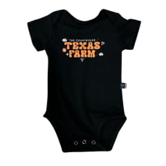 Body Infantil Texas Farm Manga Curta Rosa e Preto - Ref. BM014 - Escolha a cor