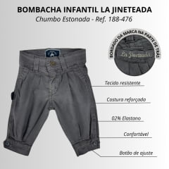 Bombacha Infantil Masculina La Jineteada C/Elastano - Chumbo Estonada - REF: 188-476