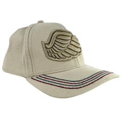 Boné Infantil Baby Zenz Beau Bege Logo Bordado E Cavalinho Ref: 1518 - ZW0225069