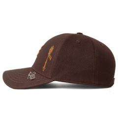 Boné Infantil Juvenil Texas Farm Preto Western Show Marrom Café Com Logo Bordado - Ref. 984.INF