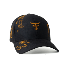 Boné Infantil Juvenil Texas Farm Western Show Preto Com Logo Bordado - Ref. 984.INF
