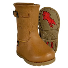 Bota Gaúcha Infantil Baby Beretta Country Bico Redondo Caramelo Com Zíper Solado PVC Ref:080
