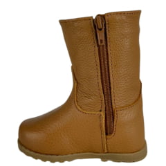 Bota Gaúcha Infantil Baby Beretta Country Bico Redondo Caramelo Com Zíper Solado PVC Ref:080