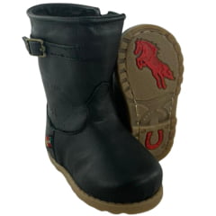 Bota Gaúcha Infantil Baby Beretta Bico Redondo Preto Zíper Solado PVC Ref:070 Bota Gaúcha Infantil Baby Beretta Bico Redondo Preto Zíper Solado PVC Ref:070
