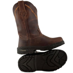 Bota Tênis Infantil Classic Bico Redondo Com Zíper Couro TNB Crazy Amendôa - REF:2909