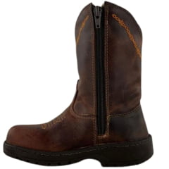 Bota Tênis Infantil Classic Bico Redondo Com Zíper Couro TNB Crazy Amendôa - REF:2909
