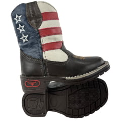 Bota Texana Infantil Achete Marrom Escuro Cano USA