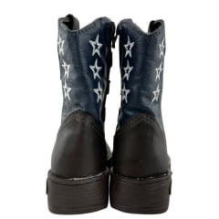 Bota Texana Infantil Achete Marrom Escuro Cano USA
