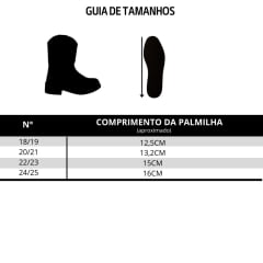 Bota Texana Infantil Capelli Boots Country Baby Couro Caramelo Cano Azul Bebe Com Bordado e Zíper Ref.080 - Cod.08392AC