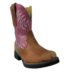 Bota Texana Infantil Goyazes Couro Dallas/Cabardino Flex Terra Ref:246102-CF