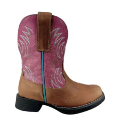 Bota Texana Infantil Goyazes Couro Dallas/Cabardino Flex Terra Ref:246102-CF