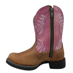 Bota Texana Infantil Goyazes Couro Dallas/Cabardino Flex Terra Ref:246102-CF