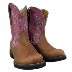 Bota Texana Infantil Goyazes Couro Dallas/Cabardino Flex Terra Ref:246102-CF