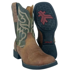 Bota Texana Infantil Goyazes Couro Dallas Furta Cor Dallas Folha Flex Ref:246201-CF