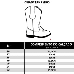 Bota Texana Infantil Walk Baby Bico Redondo Chocolate E Azul Jeans Bordado Com Zíper Ref:020-046-429