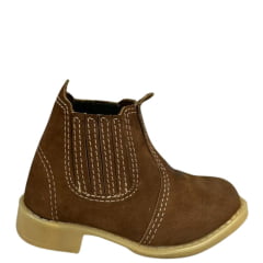 Botina Infantil Beira Lago Sanfonada Camel Ref:659