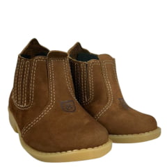Botina Infantil Beira Lago Sanfonada Camel Ref:659