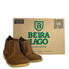 Botina Infantil Beira Lago Sanfonada Camel Ref:659