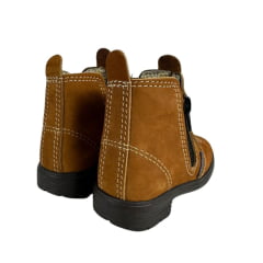 Botina Infantil Pantanal Boots Com Zíper Nobuck Palha Ref.P.88