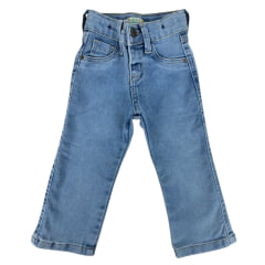Calça Bebê Baby Ranch Feminino Jeans Claro Básica Ref:2020