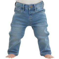 Calça Bebê Baby Ranch Feminino Jeans Claro Básica Ref:2020
