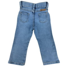 Calça Bebê Baby Ranch Feminino Jeans Claro Básica Ref:2020