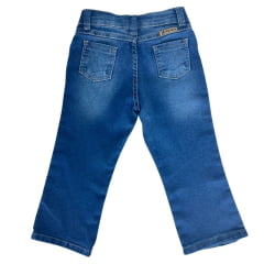 Calça Bebê Baby Ranch Jeans Azul Destroyer Básica Ref:3005