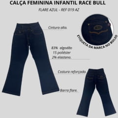 Calça Feminina Infantil Tradicional Race Bull  Ref:019 AZ