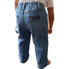 Calça Infantil Baby Os Vaqueiros Carpinteira Delave Unissex Com Elastano - REF:V23-10020