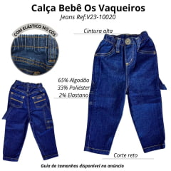 Calça Infantil Baby Os Vaqueiros Carpinteira Destroyer Unissex Com Elastano Ref:V23-10020
