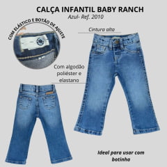 Calça Infantil Baby Ranch Jeans Básica Destroyer Ref:2010