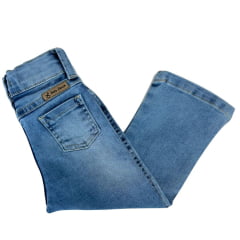 Calça Infantil Baby Ranch Jeans Destroyed Estampada E Strass Ref:2017